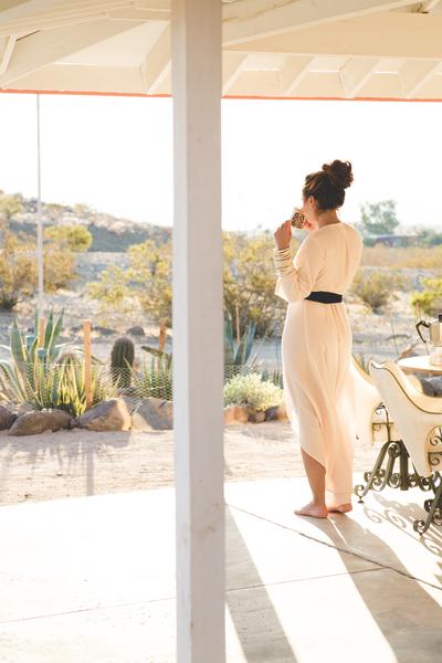 Effortless kimono robe that takes your from coffee to evening attire.