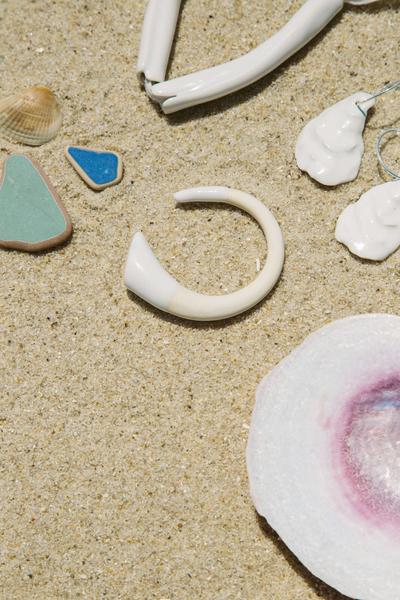 Hand-Sculpted Porcelain Torc Bangle