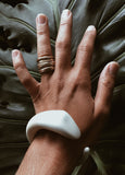 Hand-Sculpted Porcelain Torc Bangle