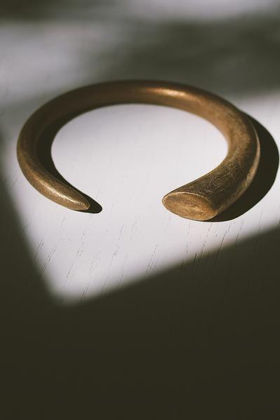 Hand-Sculpted Bronze Torc Bangle