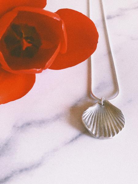 Sterling Silver Hand-sculpted Scallop Necklace
