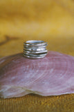 Hand-Sculpted Stacked Bronze or Sterling Silver Rings