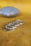 Hand-Sculpted Stacked Bronze or Sterling Silver Rings