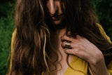 Hand-Sculpted Stacked Bronze or Sterling Silver Rings